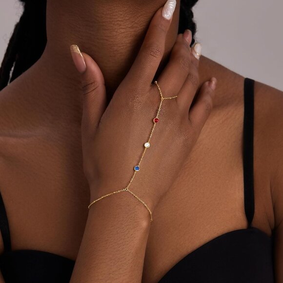 Gold-Style 13 Dainty Stack Beaded Pearl Rope Bracelets Jewelry Gifts for Women - Picture 6 of 6